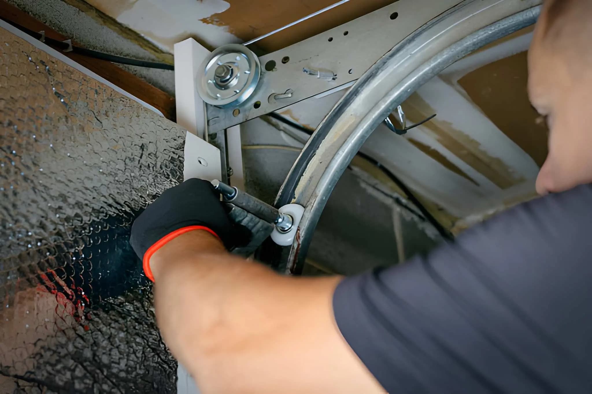 Garage door repair resolving alignment and performance problems