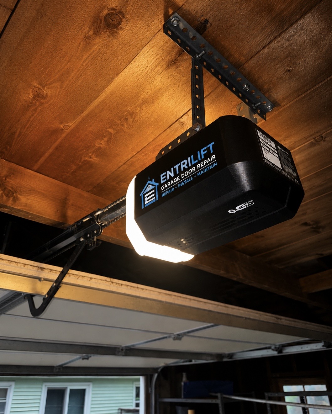 Chamberlain garage door opener installation in Manchester, CT