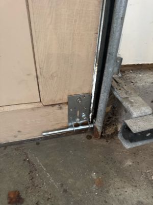 Garage door bottom bracket and roller replacement in Hartford CT